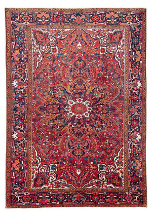 Alfombra persa - Nómada - 355 x 257 cm - rojo claro