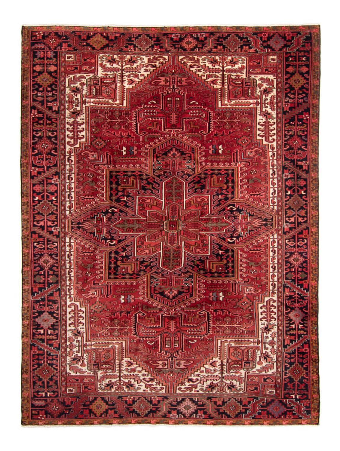 Alfombra persa - Nómada - 338 x 245 cm - rojo oscuro