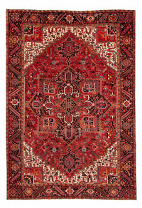 Alfombra persa - Nómada - 382 x 286 cm - rojo oscuro