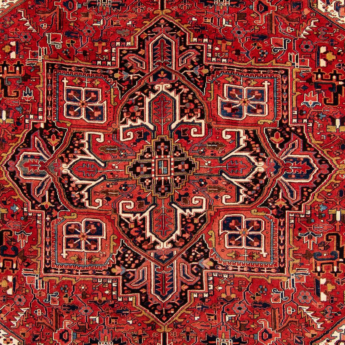 Alfombra persa - Nómada - 382 x 286 cm - rojo oscuro