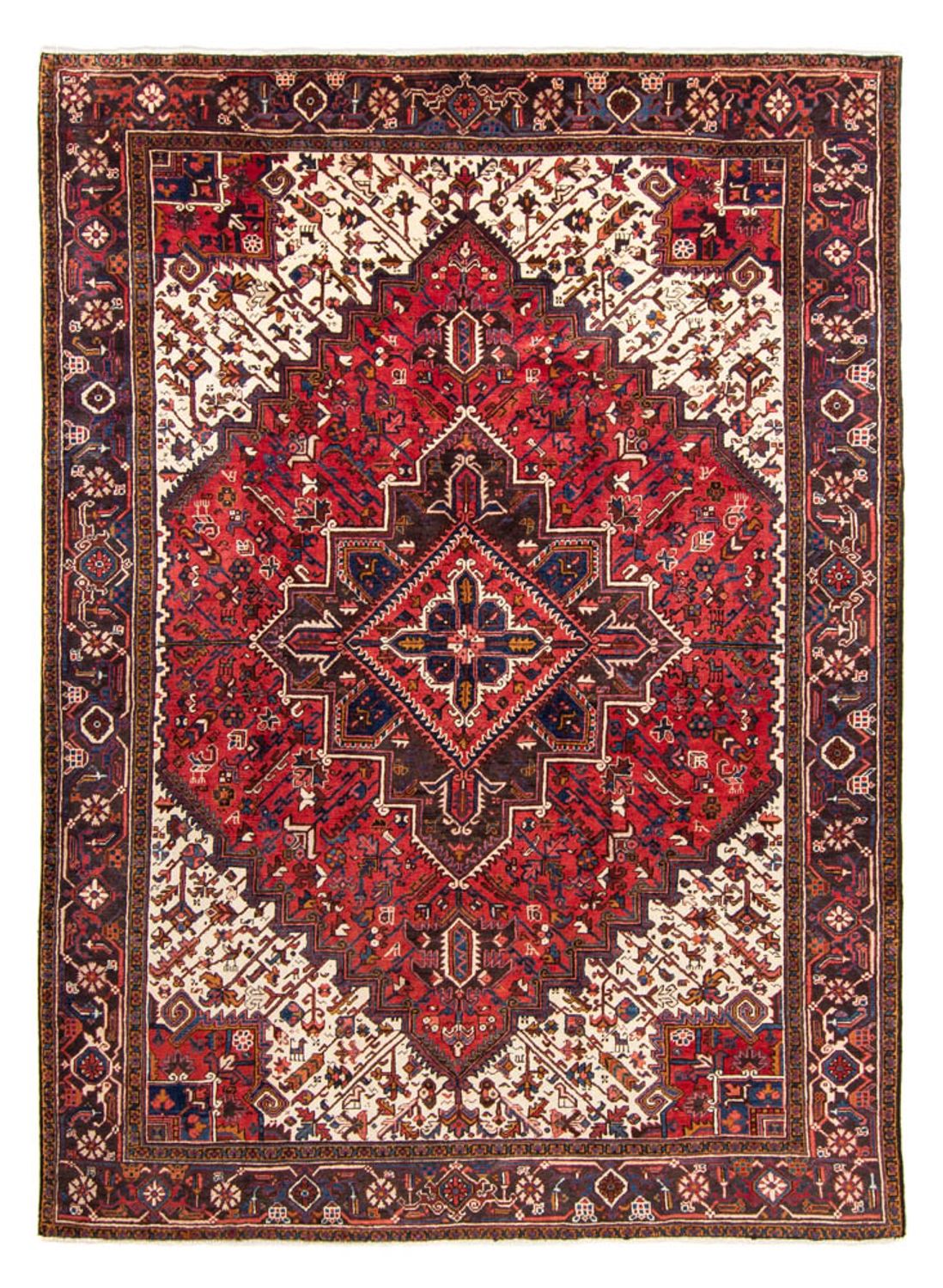 Alfombra persa - Nómada - 337 x 240 cm - rojo oscuro