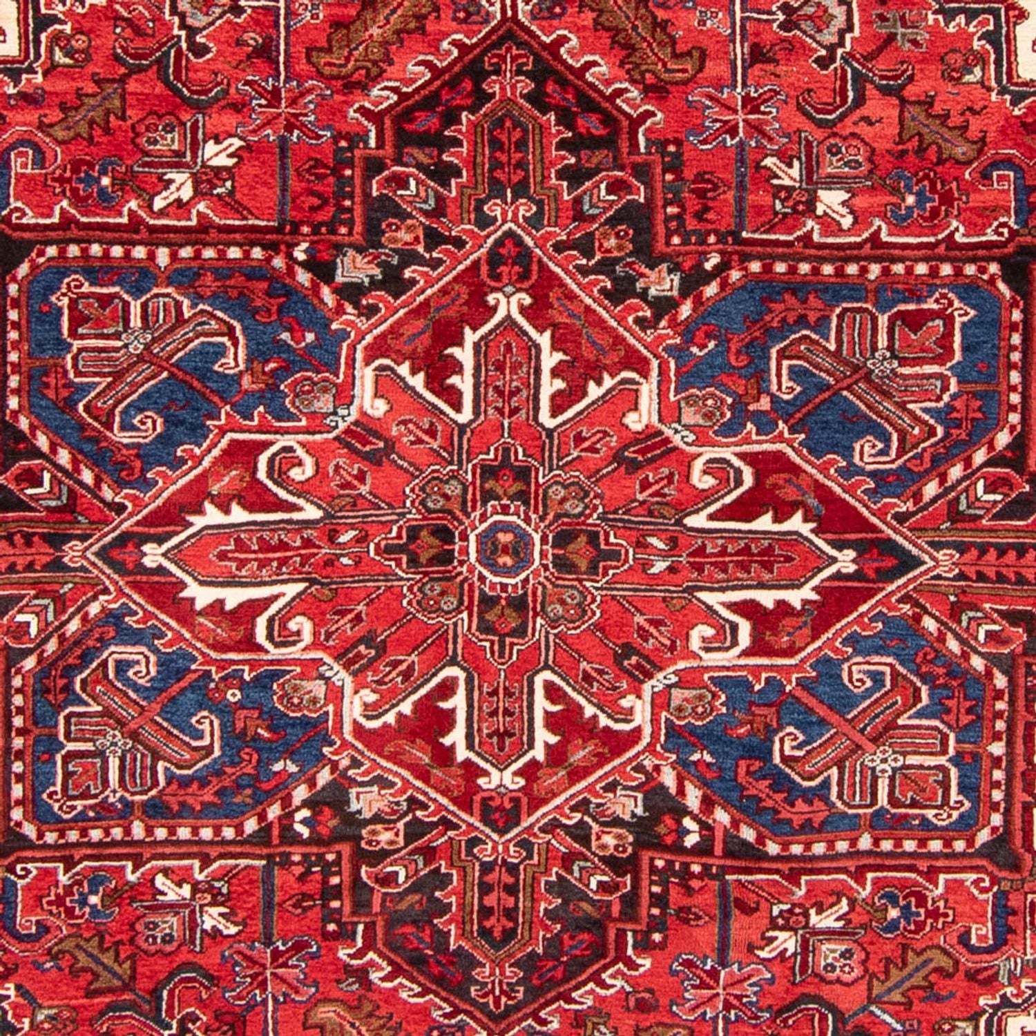 Alfombra persa - Nómada - 350 x 238 cm - rojo oscuro