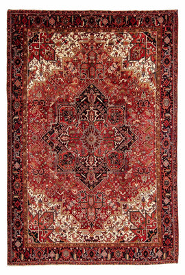 Alfombra persa - Nómada - 400 x 310 cm - rojo oscuro