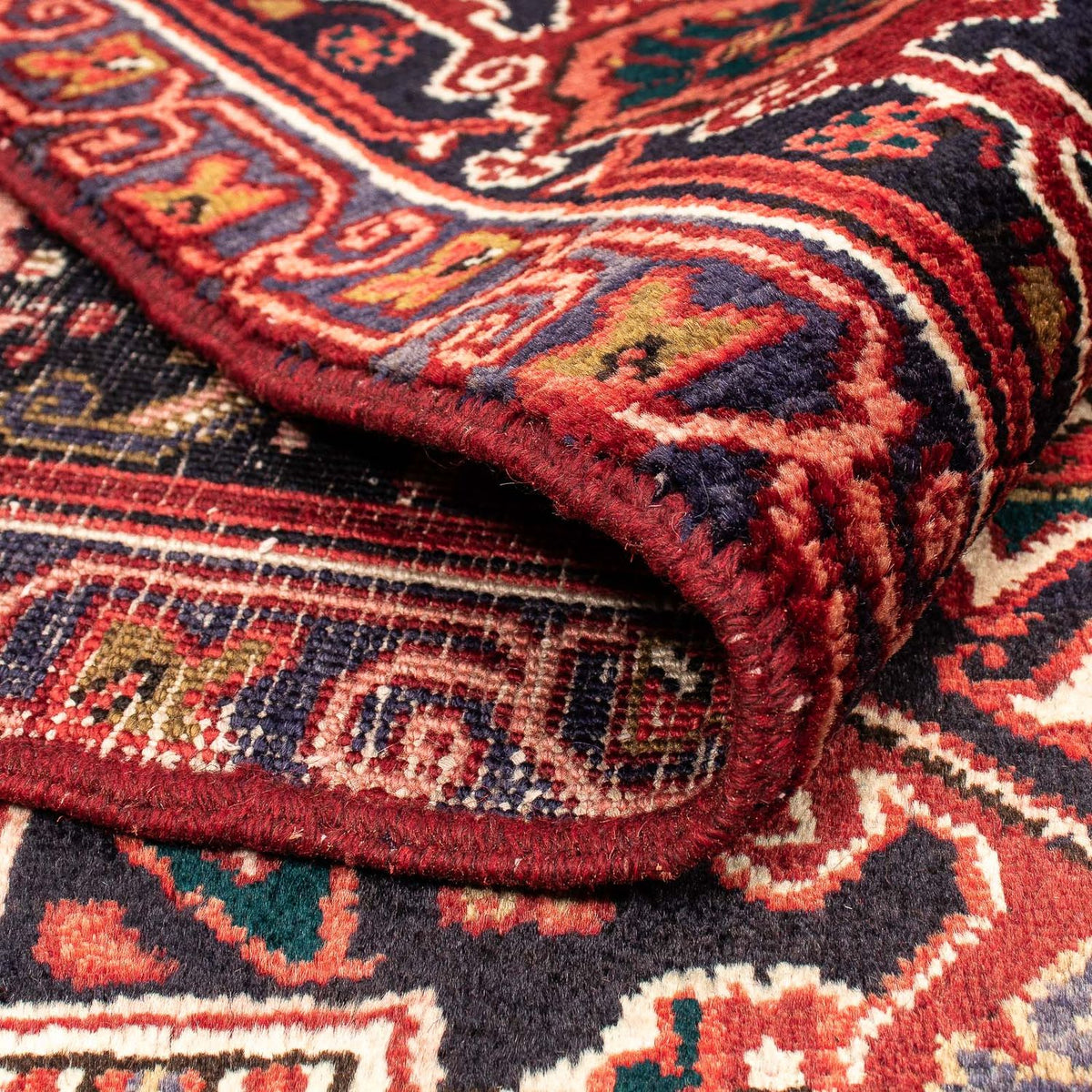 Alfombra persa - Nómada - 400 x 310 cm - rojo oscuro