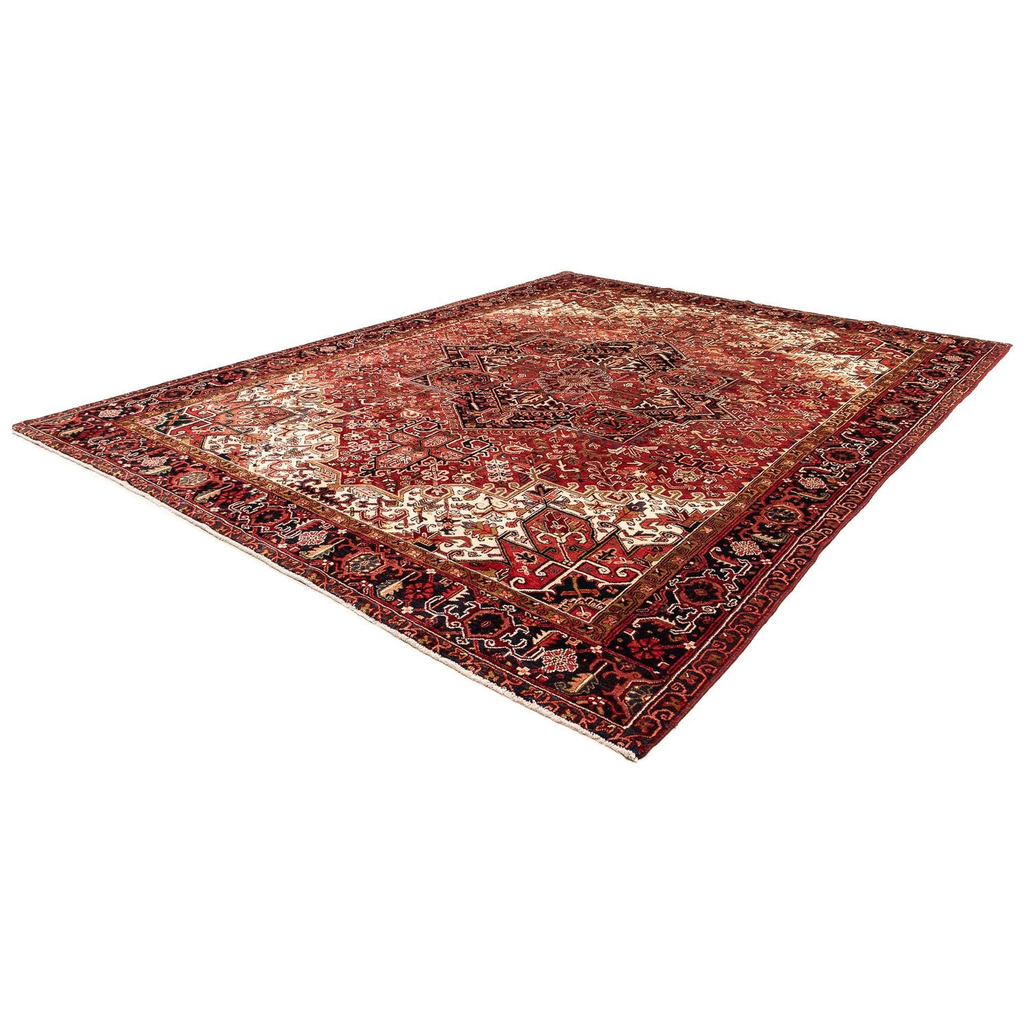 Alfombra persa - Nómada - 400 x 310 cm - rojo oscuro