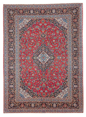 Alfombra persa - Keshan - 400 x 398 cm - rojo