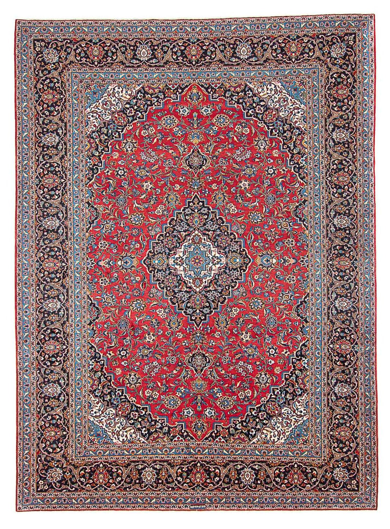 Alfombra persa - Keshan - 400 x 398 cm - rojo