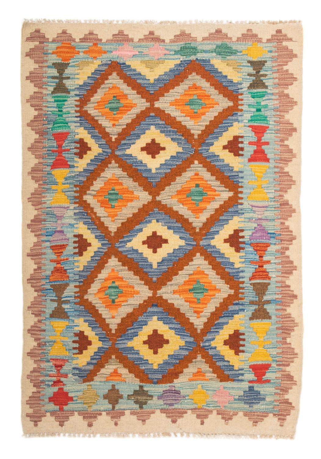Alfombra Kelim - Splash - 125 x 80 cm - multicolor