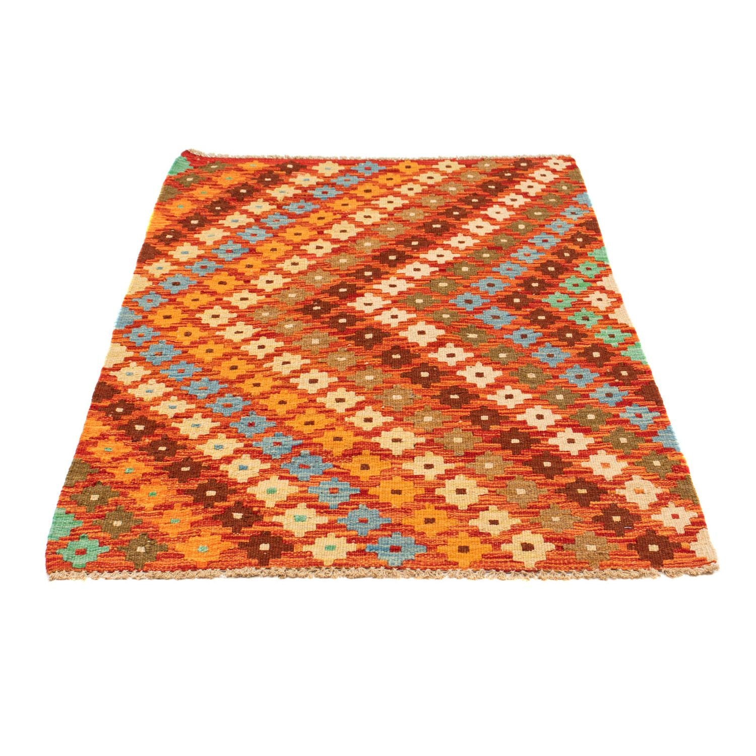 Alfombra Kelim - Splash - 121 x 89 cm - multicolor
