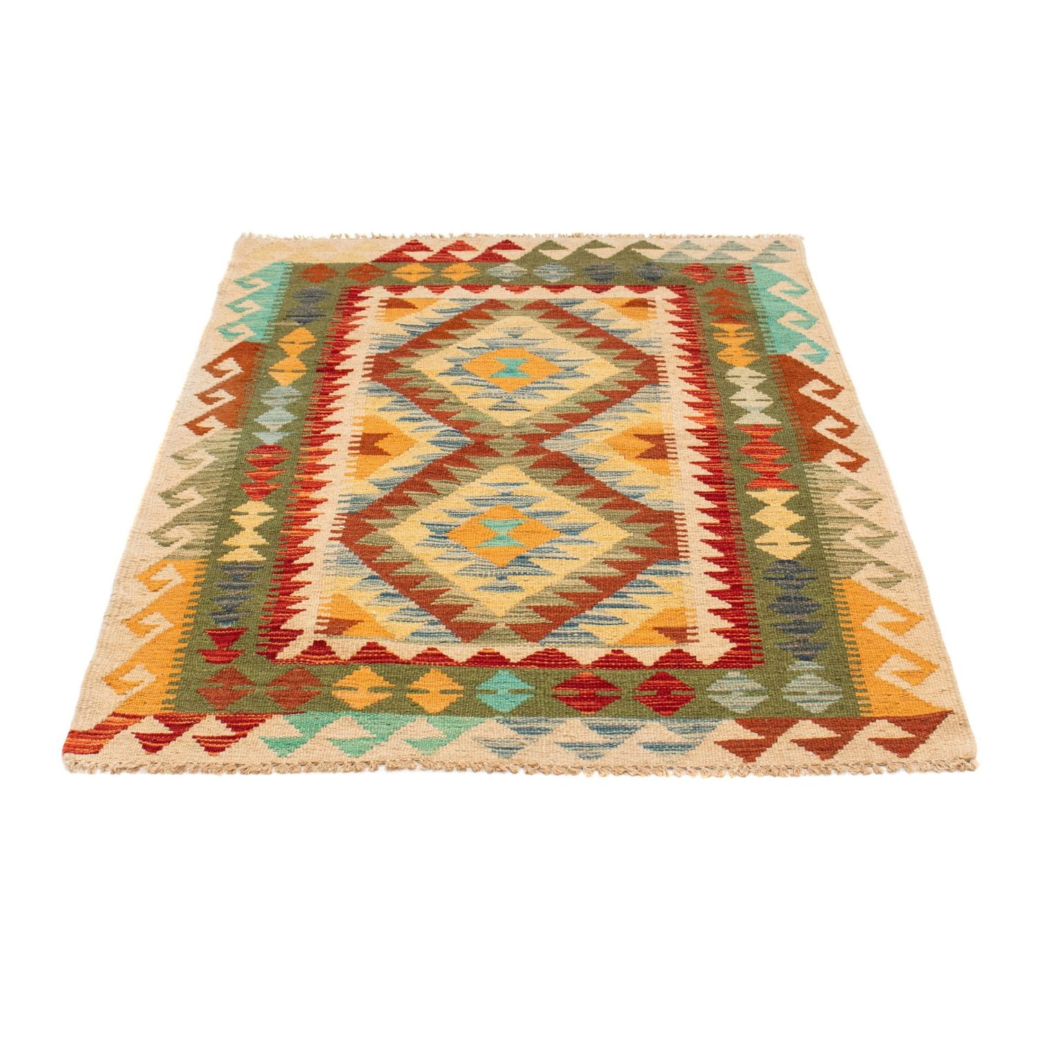 Alfombra Kelim - Splash - 124 x 86 cm - multicolor