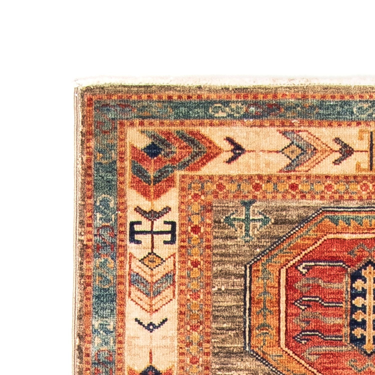 Alfombra de pasillo Alfombra Ziegler - Kazak - 249 x 73 cm - marrón claro