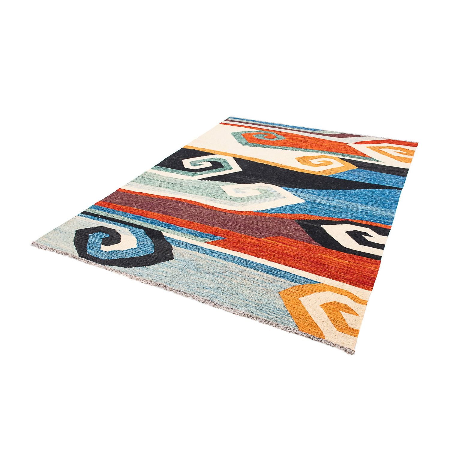 Alfombra Kelim - Splash - 243 x 179 cm - multicolor