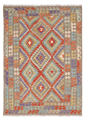 Alfombra Kelim - Splash - 205 x 156 cm - multicolor