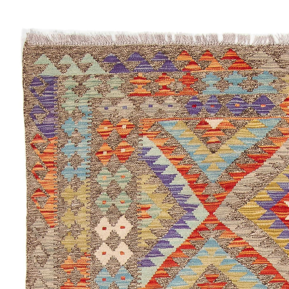 Alfombra Kelim - Splash - 205 x 156 cm - multicolor