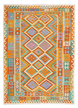 Alfombra Kelim - Splash - 246 x 185 cm - multicolor