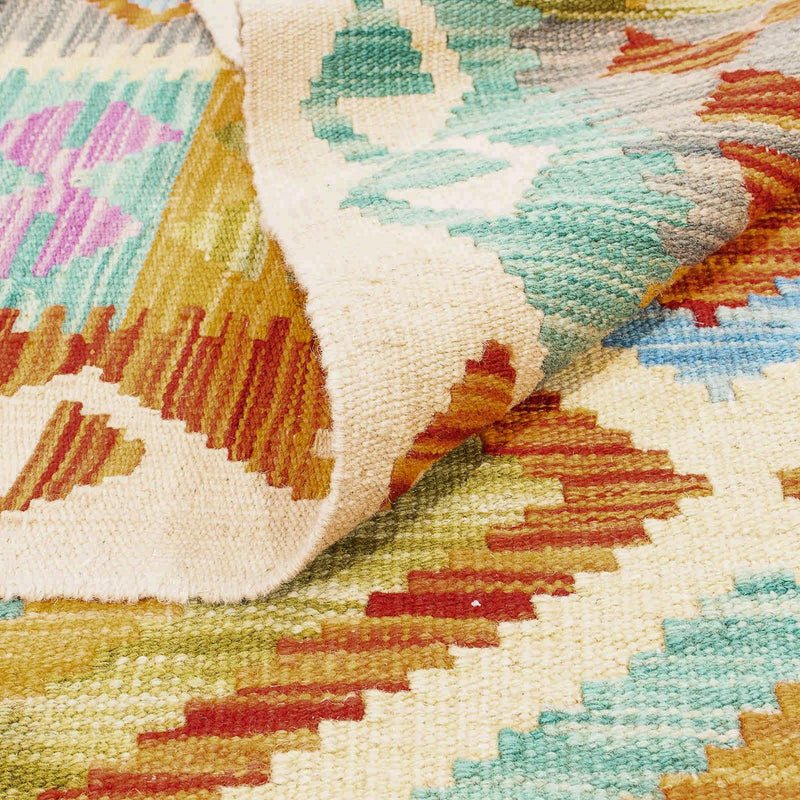 Alfombra Kelim - Splash - 246 x 185 cm - multicolor