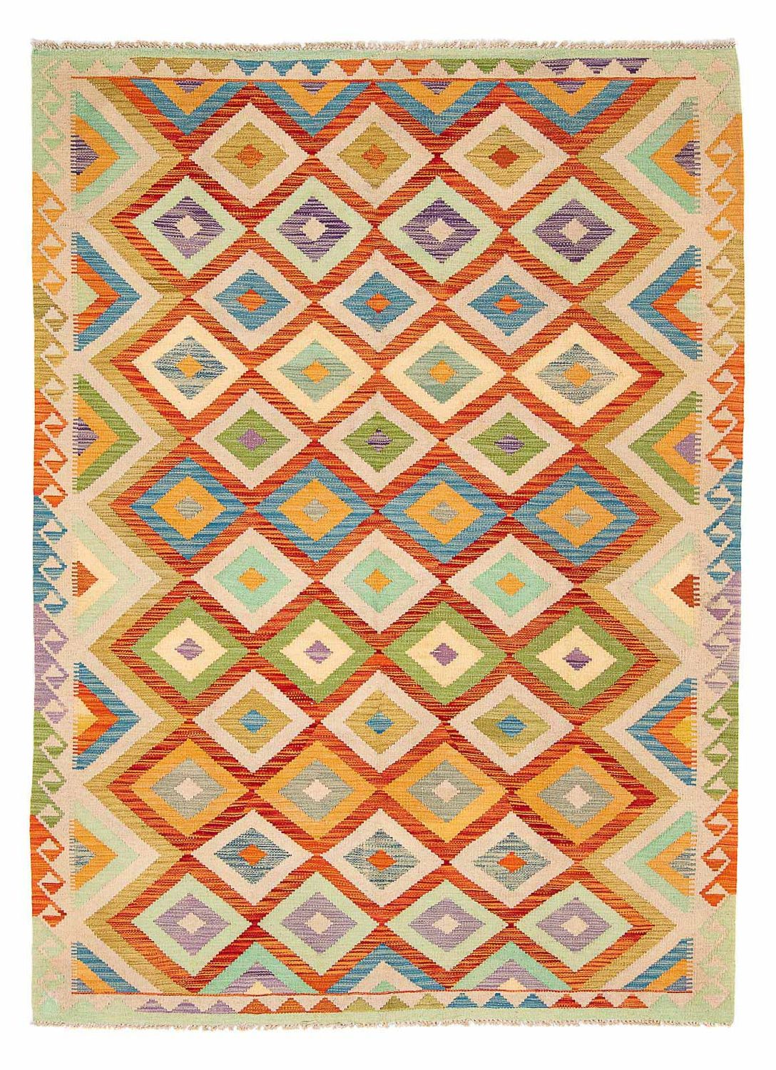 Alfombra Kelim - Splash - 241 x 171 cm - multicolor