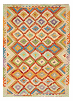 Alfombra Kelim - Splash - 241 x 171 cm - multicolor