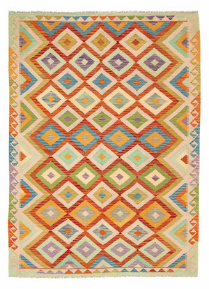 Alfombra Kelim - Splash - 241 x 171 cm - multicolor