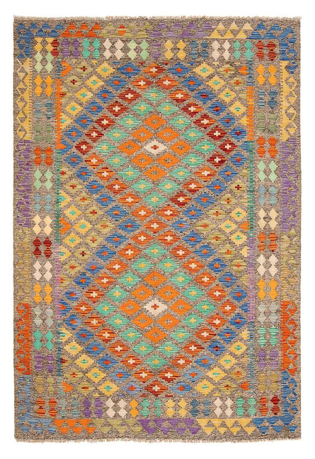 Alfombra Kelim - Splash - 234 x 169 cm - multicolor