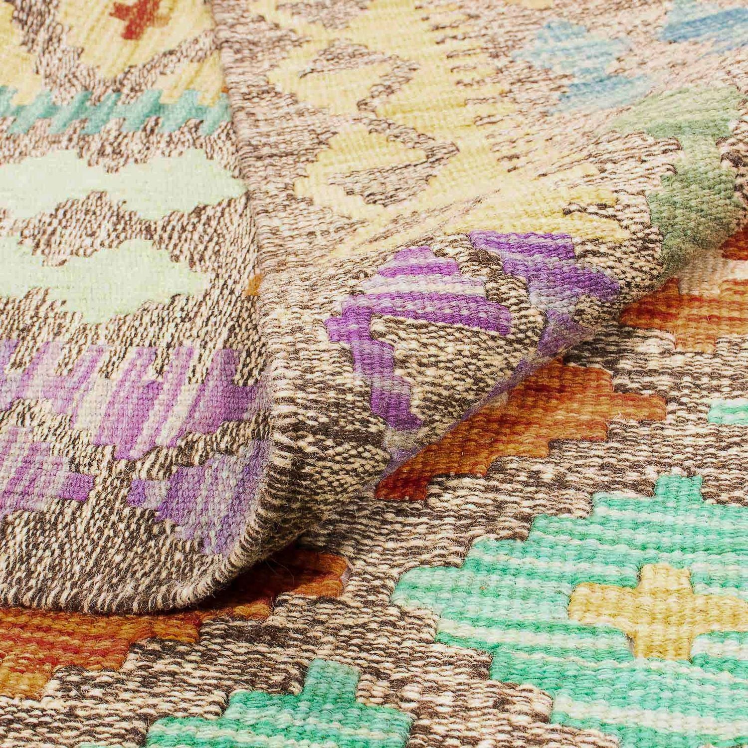 Alfombra Kelim - Splash - 234 x 169 cm - multicolor