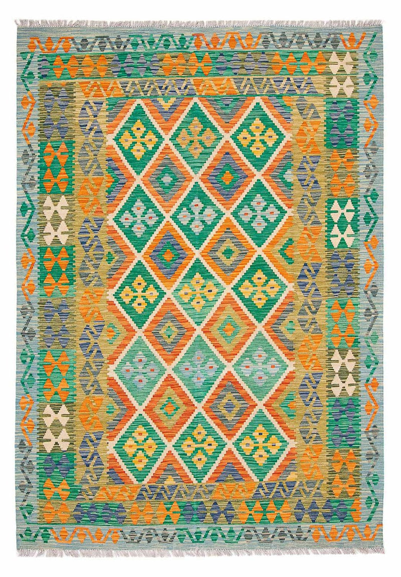 Alfombra Kelim - Splash - 245 x 185 cm - multicolor