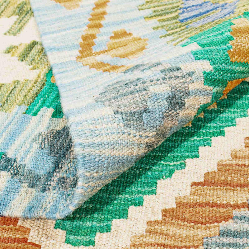 Alfombra Kelim - Splash - 245 x 185 cm - multicolor