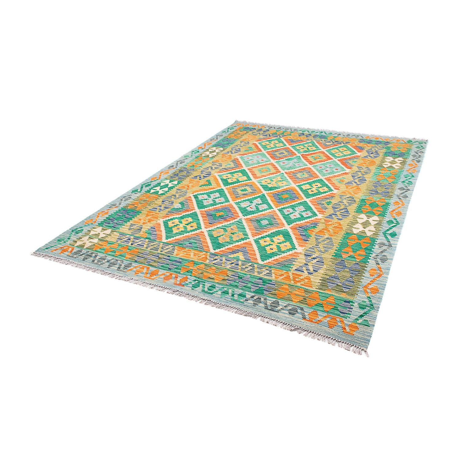 Alfombra Kelim - Splash - 245 x 185 cm - multicolor