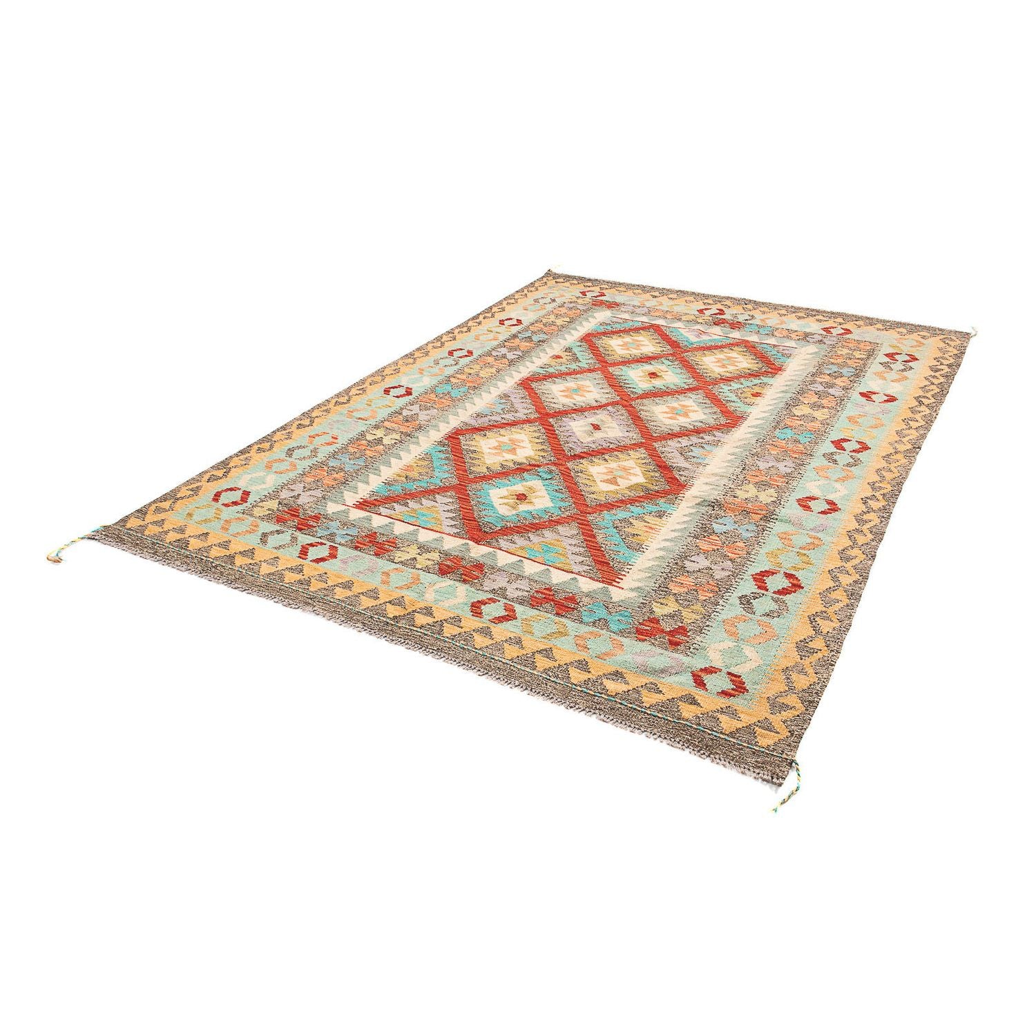 Alfombra Kelim - Splash - 239 x 174 cm - multicolor