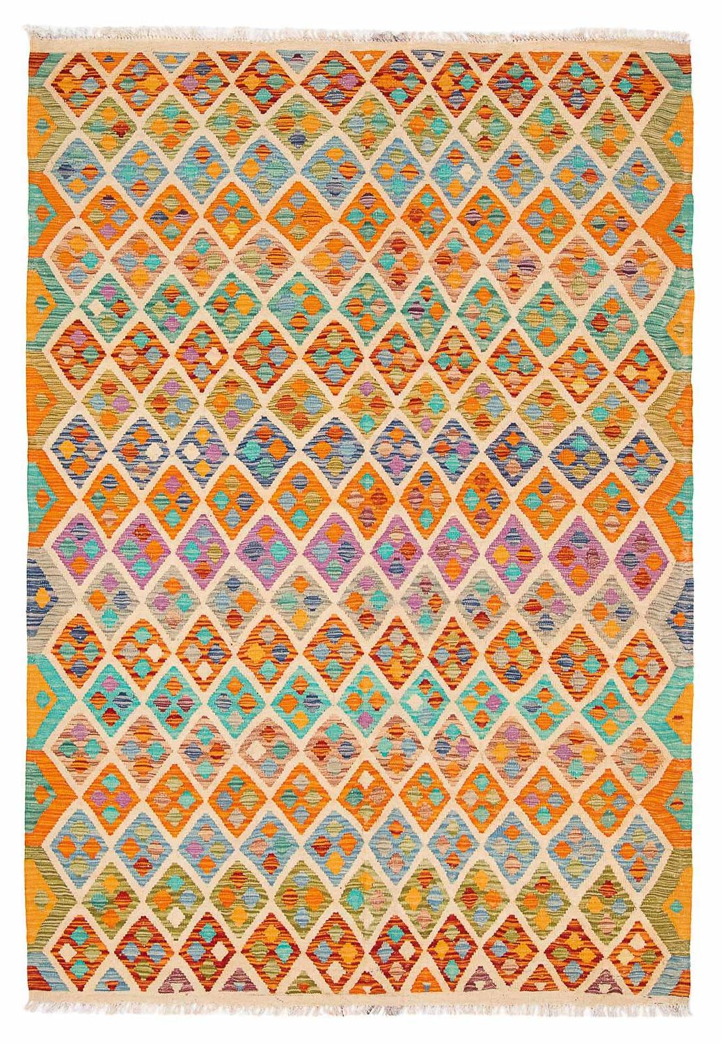 Alfombra Kelim - Splash - 250 x 180 cm - multicolor