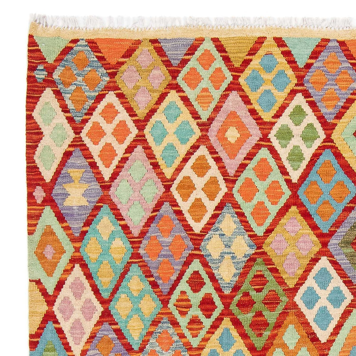 Alfombra Kelim - Splash - 188 x 169 cm - multicolor