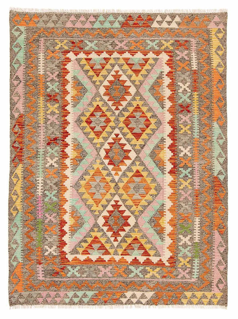 Alfombra Kelim - Splash - 188 x 153 cm - multicolor