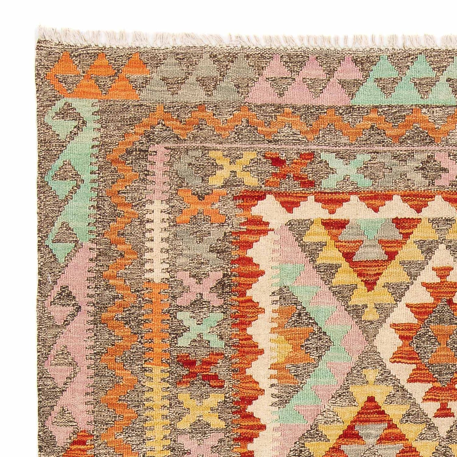Alfombra Kelim - Splash - 188 x 153 cm - multicolor