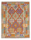Alfombra Kelim - Splash - 194 x 154 cm - multicolor