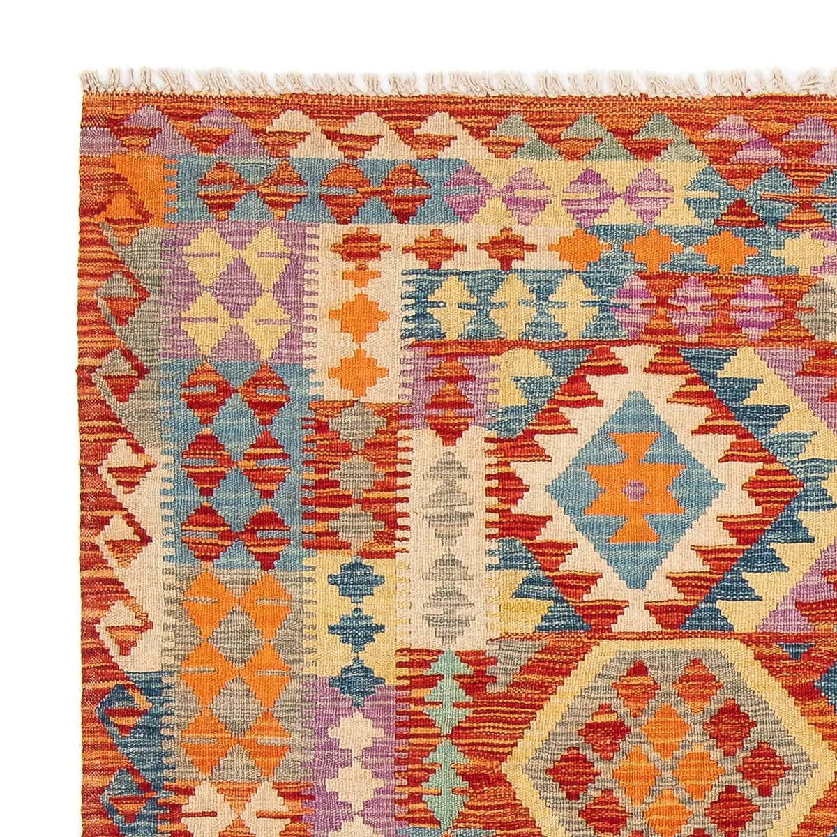 Alfombra Kelim - Splash - 195 x 155 cm - multicolor