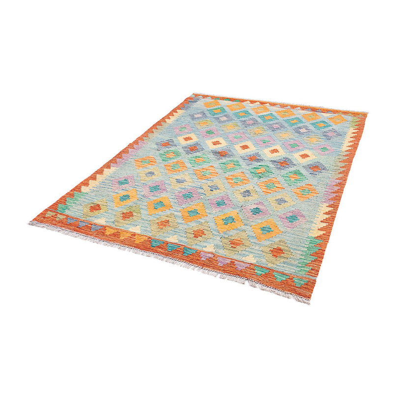 Alfombra Kelim - Splash - 180 x 136 cm - azul claro
