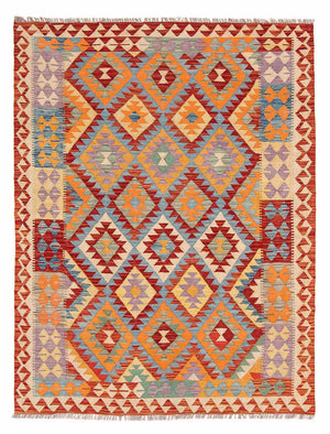 Alfombra Kelim - Splash - 194 x 152 cm - multicolor