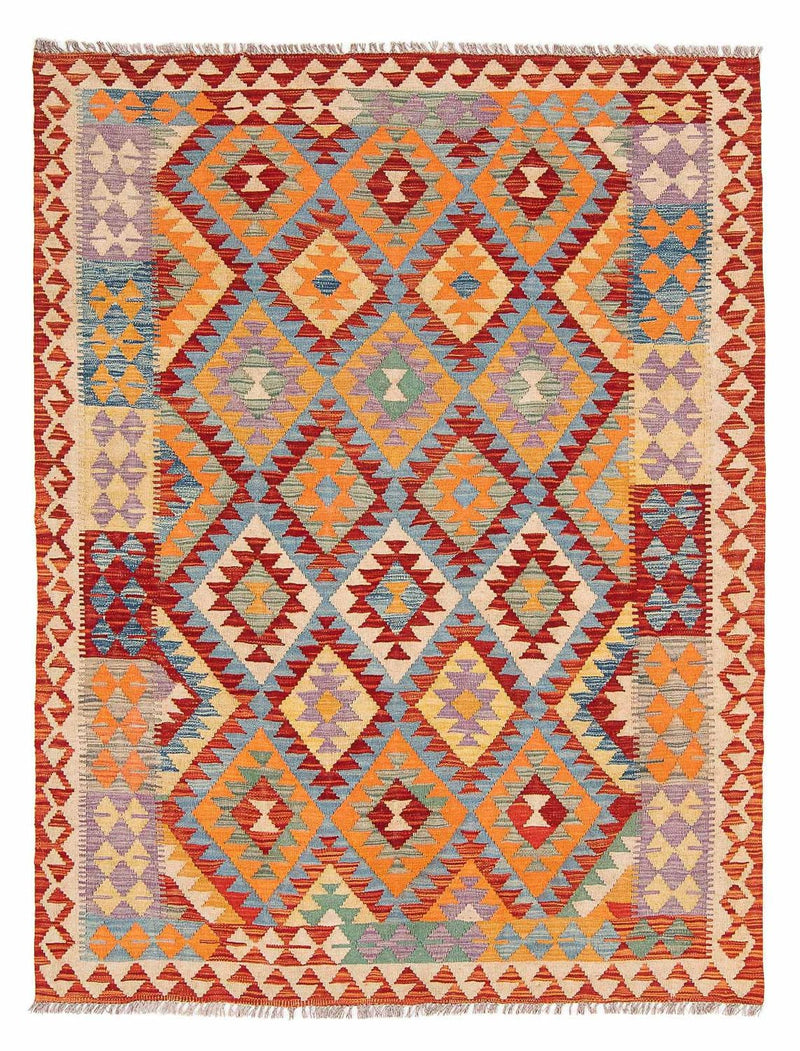Alfombra Kelim - Splash - 194 x 152 cm - multicolor