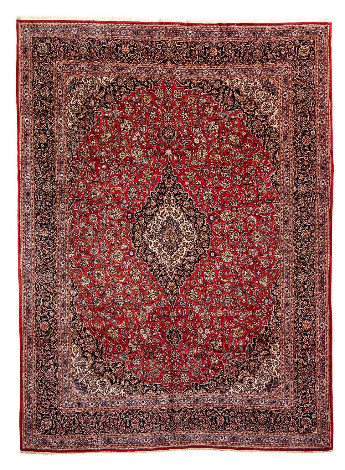 Alfombra persa - Keshan - 445 x 330 cm - rojo