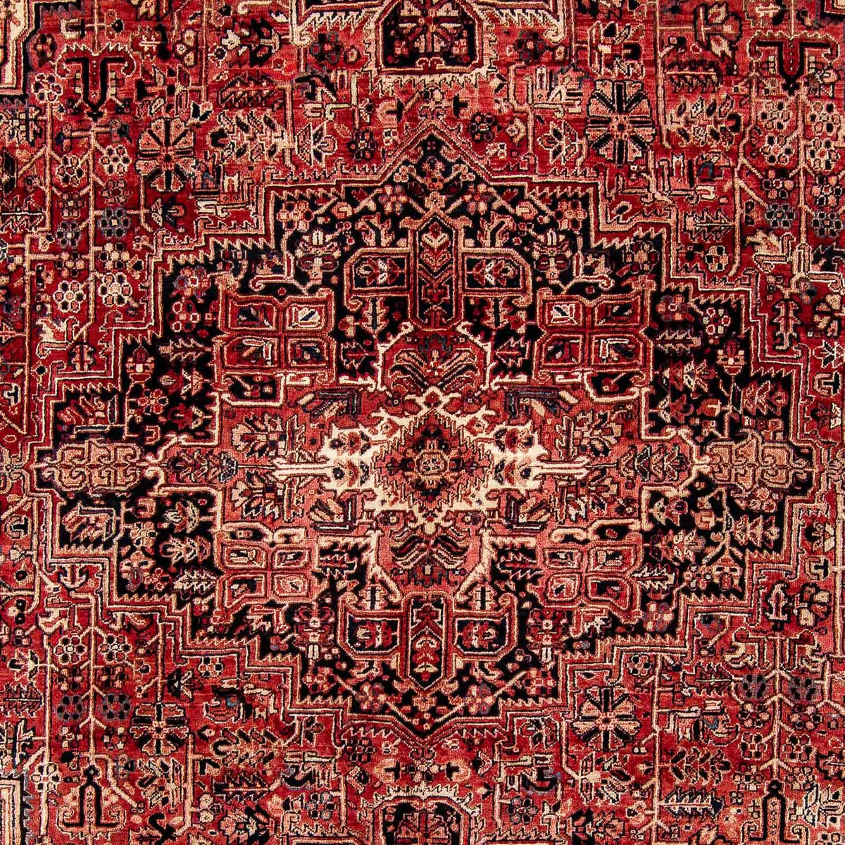 Alfombra persa - Nómada - 388 x 298 cm - rojo oscuro
