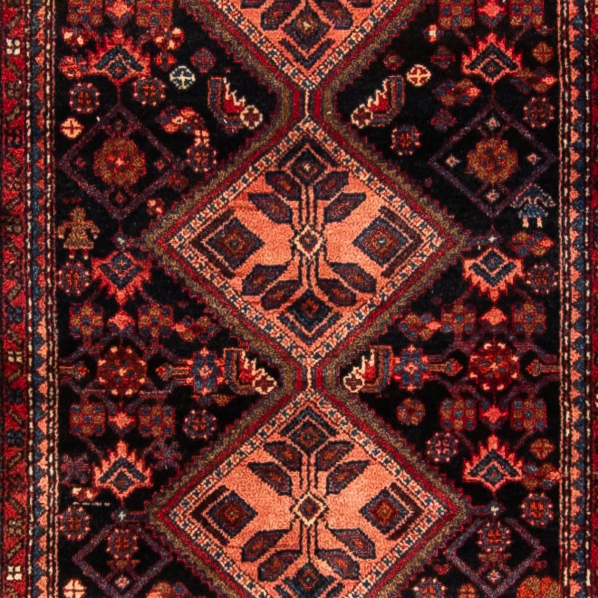 Alfombra de pasillo Alfombra persa - Nómada - 530 x 103 cm - rojo oscuro