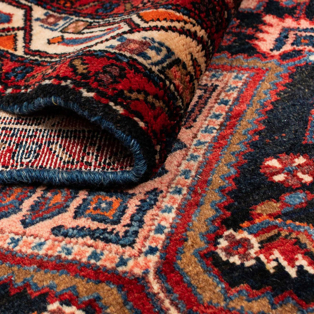 Alfombra de pasillo Alfombra persa - Nómada - 530 x 103 cm - rojo oscuro