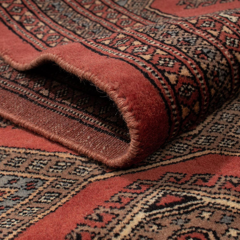 Alfombra de pasillo Alfombra afgana - Bukhara - 400 x 63 cm - rojo oscuro