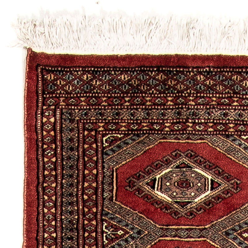 Alfombra de pasillo Alfombra afgana - Bukhara - 396 x 64 cm - rojo oscuro