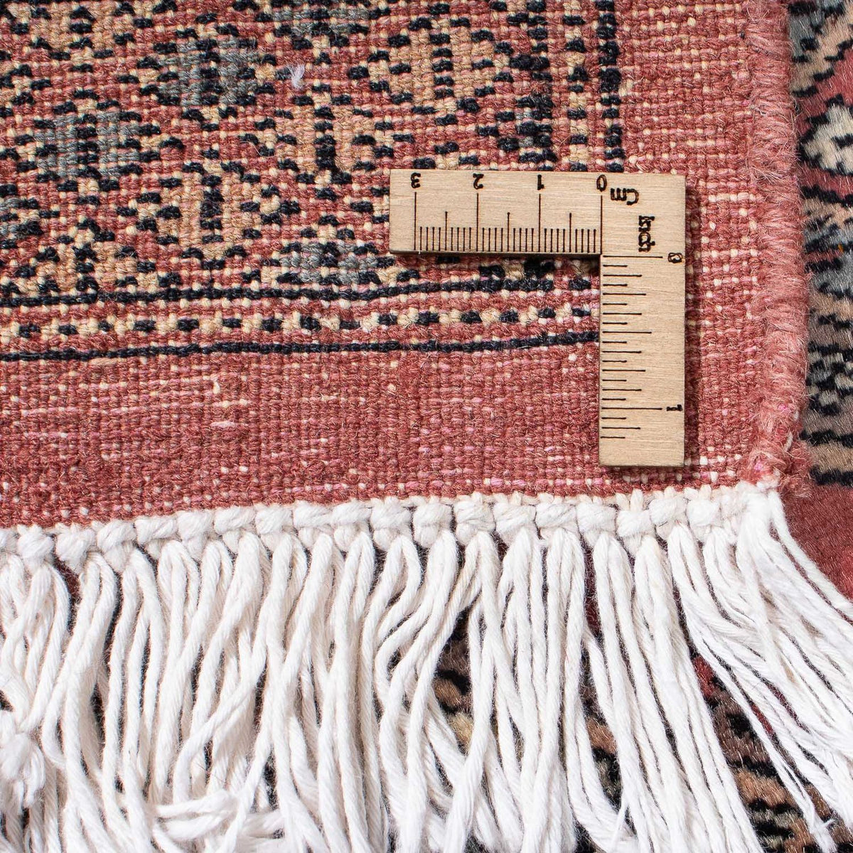 Alfombra de pasillo Alfombra afgana - Bukhara - 396 x 64 cm - rojo oscuro