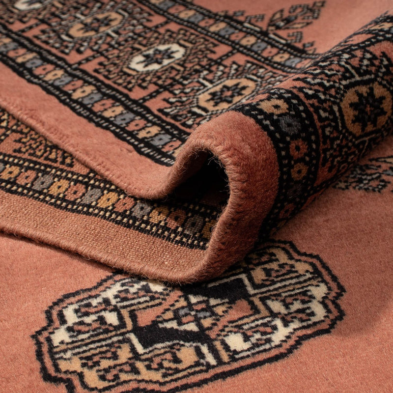Alfombra de pasillo Alfombra afgana - Bukhara - 404 x 77 cm - rojo claro