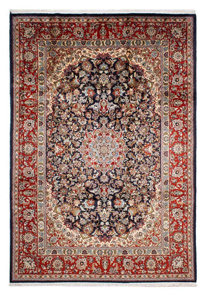 Alfombra persa - Keshan - 299 x 205 cm - azul oscuro