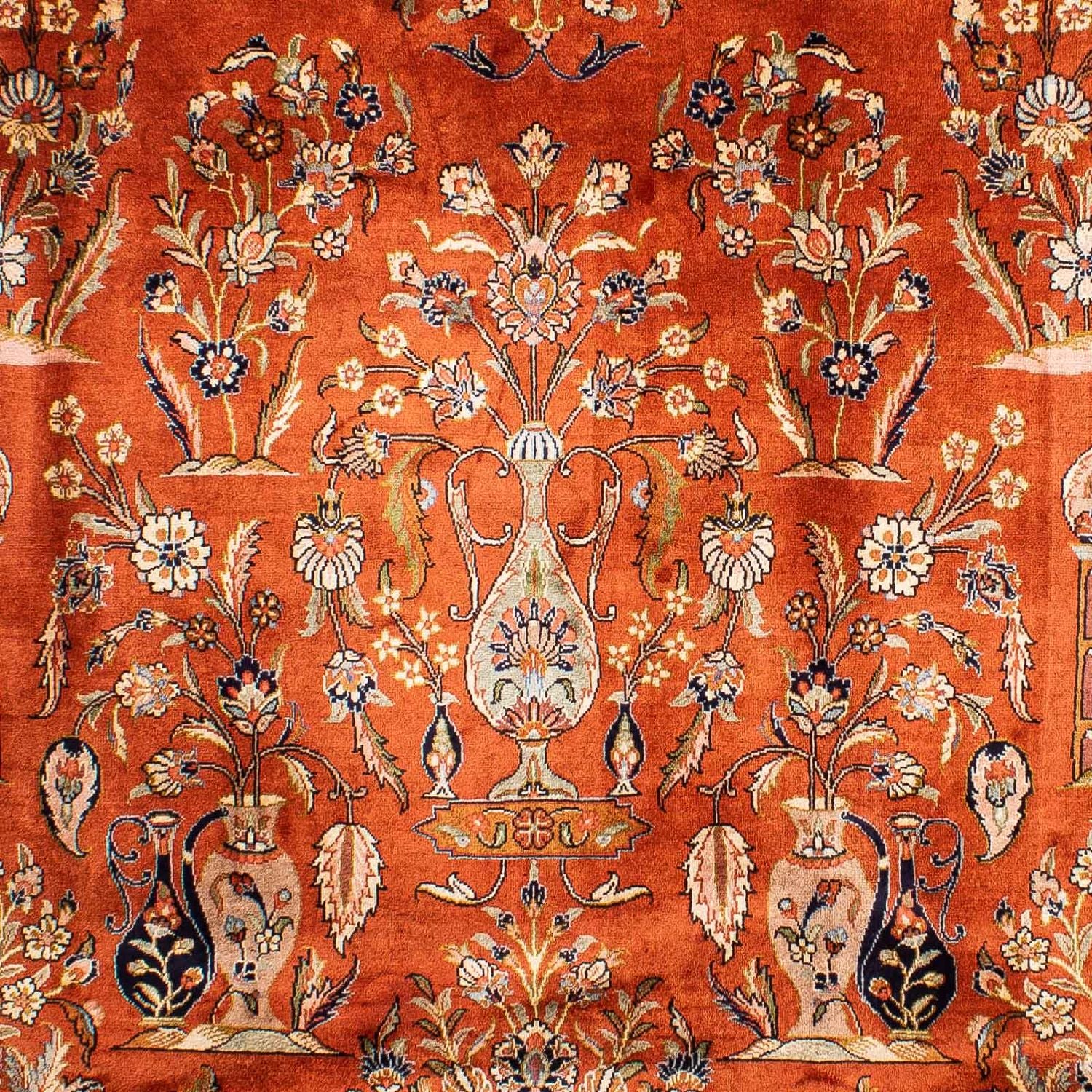 Alfombra persa - Keshan - 276 x 215 cm - óxido