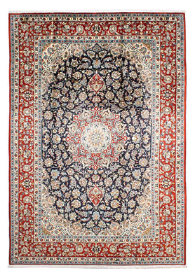 Alfombra persa - Keshan - 293 x 208 cm - azul oscuro
