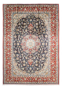 Alfombra persa - Keshan - 293 x 208 cm - azul oscuro